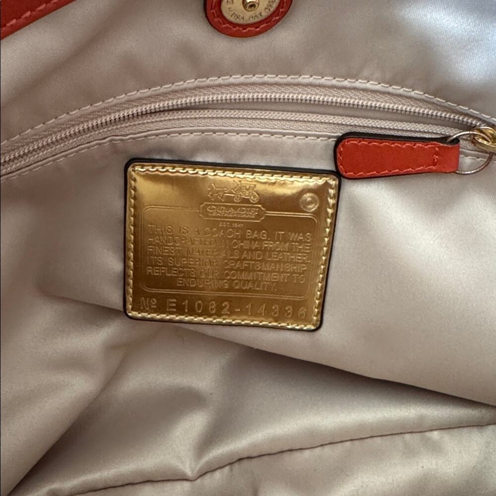 Vintage Y2K Coach Madison Maggie Cinnamon Red Leather Shoulder Bag - Picture 8 of 12